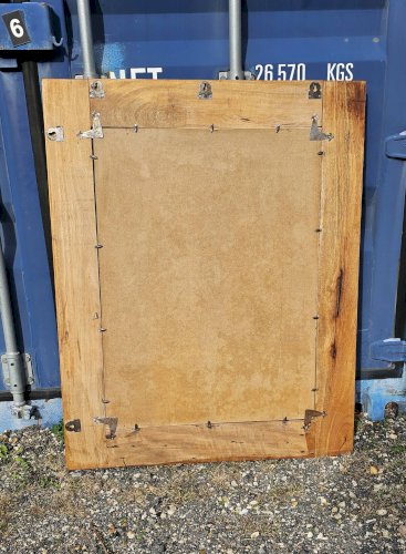 miroir en teck massif 93.5 x 2.5 x 117 cm