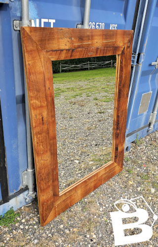 miroir en teck massif 93.5 x 2.5 x 117 cm