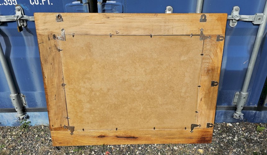 miroir en teck massif 93.5 x 2.5 x 117 cm