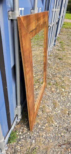 miroir en teck massif 93.5 x 2.5 x 117 cm