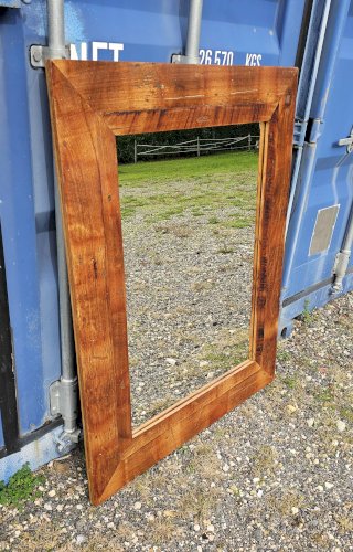 miroir en teck massif 93.5 x 2.5 x 117 cm