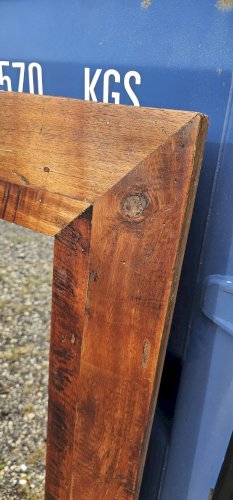 miroir en teck massif 93.5 x 2.5 x 117 cm