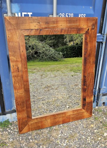 miroir en teck massif 93.5 x 2.5 x 117 cm
