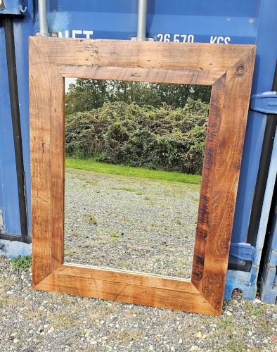 miroir en teck massif 93.5 x 2.5 x 117 cm