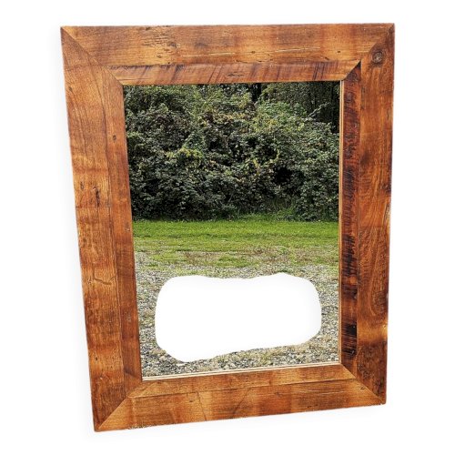miroir en teck massif 93.5 x 2.5 x 117 cm