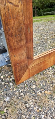 miroir en teck massif 93.5 x 2.5 x 117 cm