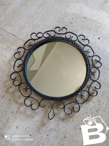 Miroir fer forgé année 60-70 en bel état