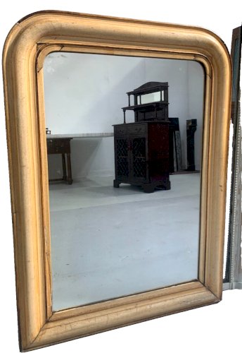 Miroir Louis Philippe en bois et stuc pariné XIX siècle