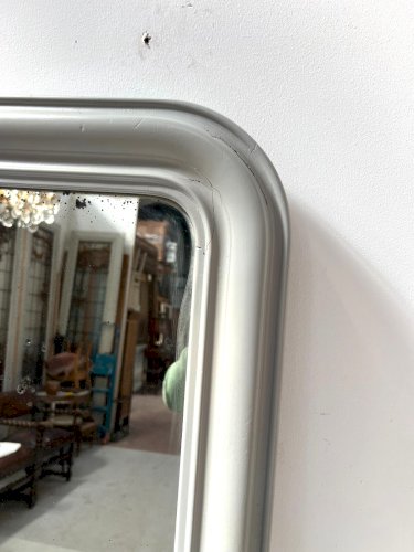 Miroir Louis Philippe en bois et stuc patiné XIX siècle