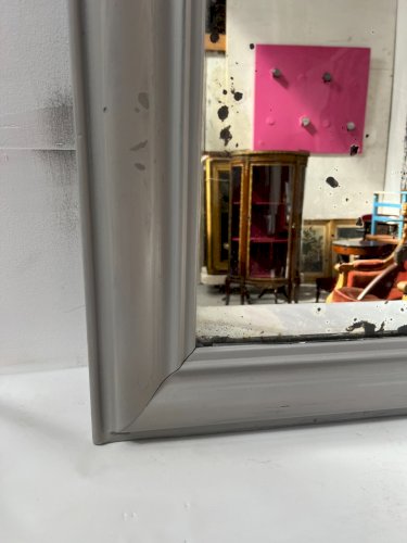 Miroir Louis Philippe en bois et stuc patiné XIX siècle