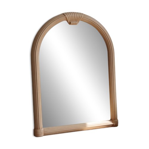 Miroir mural rose poudré arche - Style Art déco - Cadre mouluré