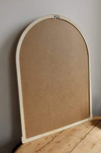 Miroir mural rose poudré arche - Style Art déco - Cadre mouluré