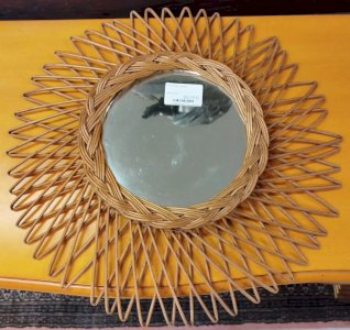 MIROIR OSIER Vintage Glace Mural Rond Decoration Chambre 6,5MAG 06/03