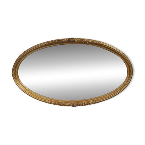 Miroir ovale en bois doré, style Louis XVI