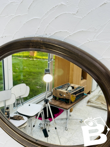 Miroir ovale vintage Syla modèle 920 années 70