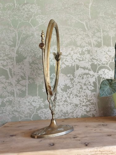 Miroir psyché ancien en laiton / bronze – style Napoléon III / Art nouveau