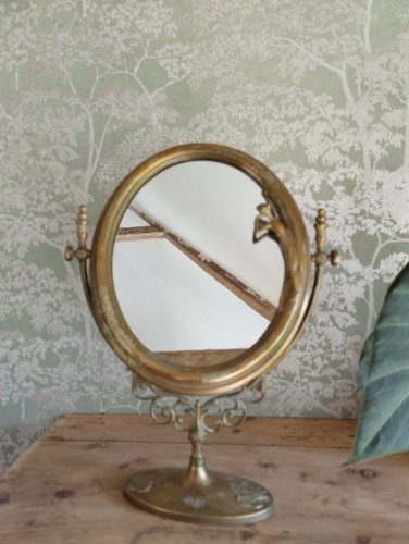 Miroir psyché ancien en laiton / bronze – style Napoléon III / Art nouveau