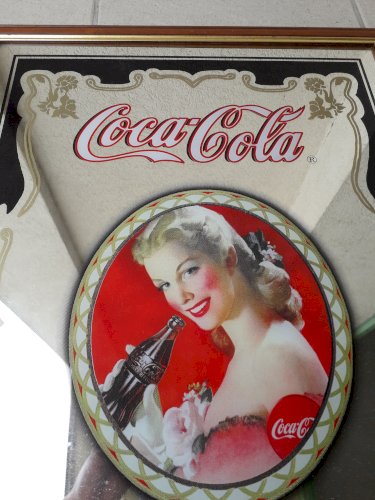 Miroir publicitaire Coca-Cola