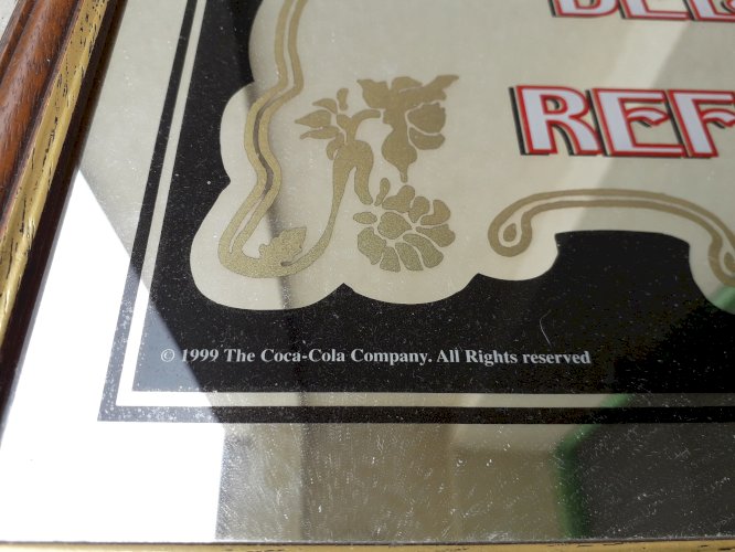 Miroir publicitaire Coca-Cola