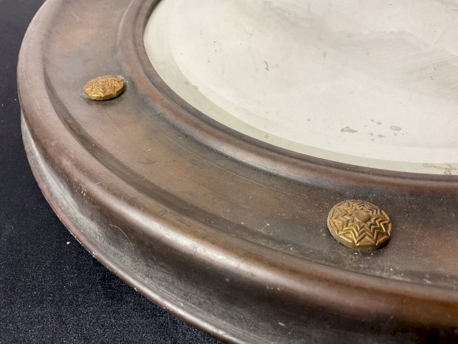 Miroir régence anglais oeil de sorcière miroir biseauté style hublot design