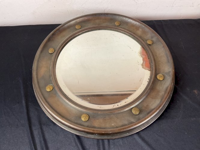 Miroir régence anglais oeil de sorcière miroir biseauté style hublot design