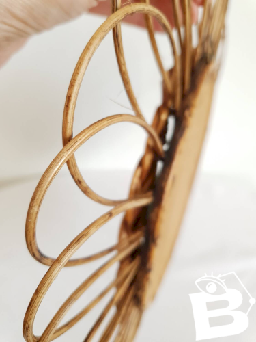 Miroir rotin soleil vintage