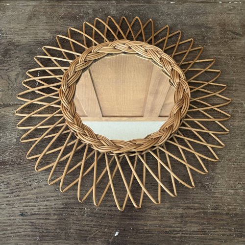 Miroir rotin