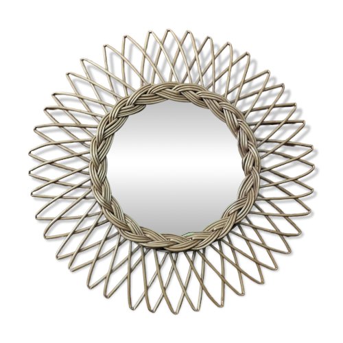 Miroir rotin