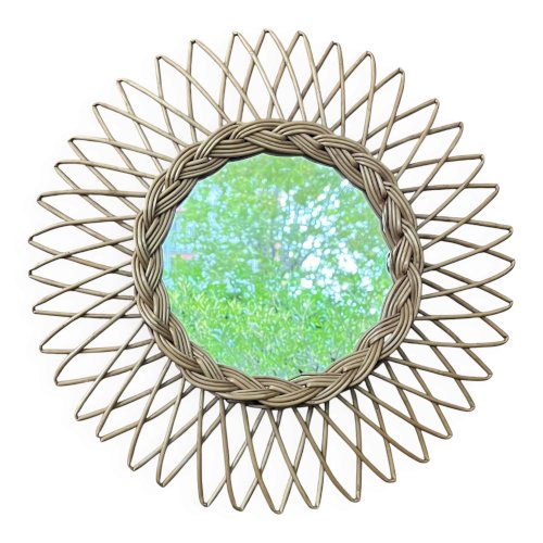 Miroir rotin