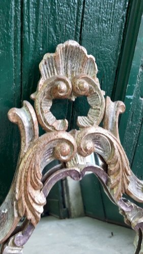 MIROIR STYLE LOUIS XV DORURE ET ARGENTURE