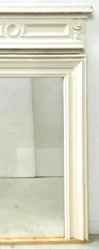 Miroir trumeau de style Louis XVI en bois et stuc patiné XIX siècle