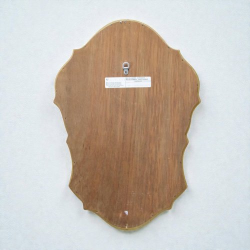 Miroir vintage belge en bois doré forme chantournée