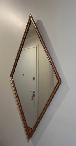 miroir vintage en forme de losange
