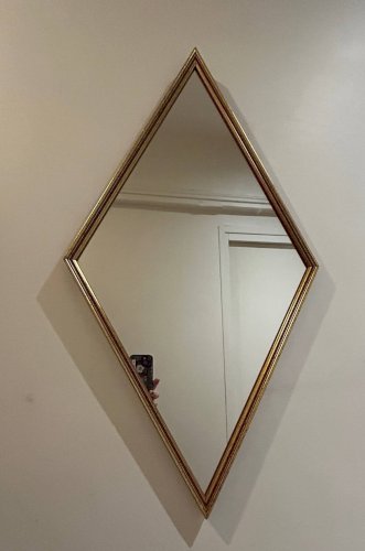 miroir vintage en forme de losange