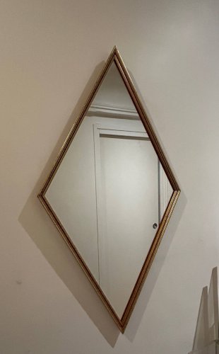 miroir vintage en forme de losange