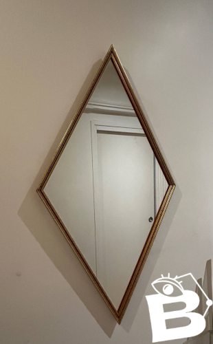 miroir vintage en forme de losange