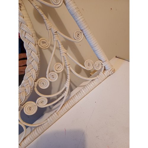 Miroir Vintage en Rotin et Osier