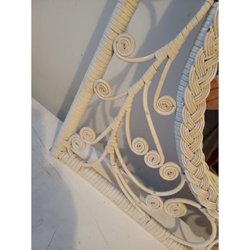 Miroir Vintage en Rotin et Osier