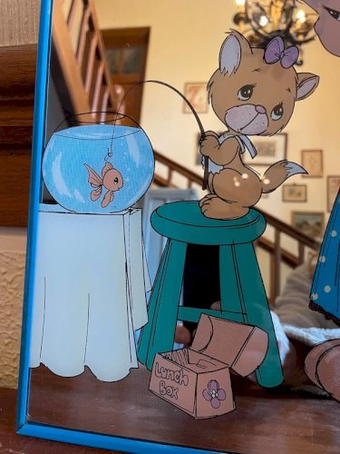 Miroir vintage Hong Kong 1970