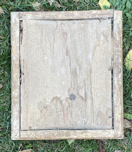 Miroir XVIIIe - Louis XVI - Cadre à rang de perles - dans son jus 