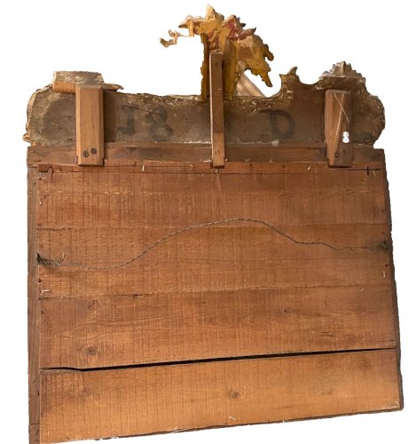 Mirpoir de style Louis XVI en bois et stuc doré XIX siècle