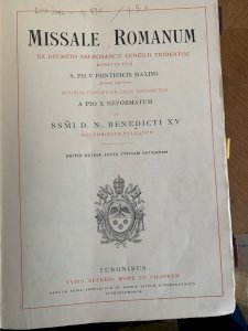 Missale romanum ex decreto sacrosancti concillii tridentini 1924