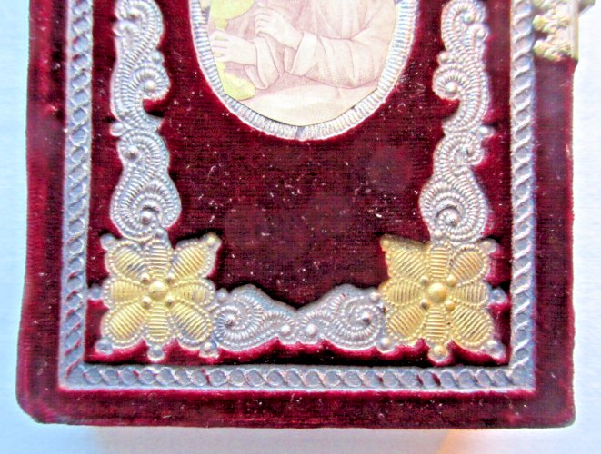 Missel paroissien Italien, Milano 1851, velours grenat, tranche dorée: PREGHIERE