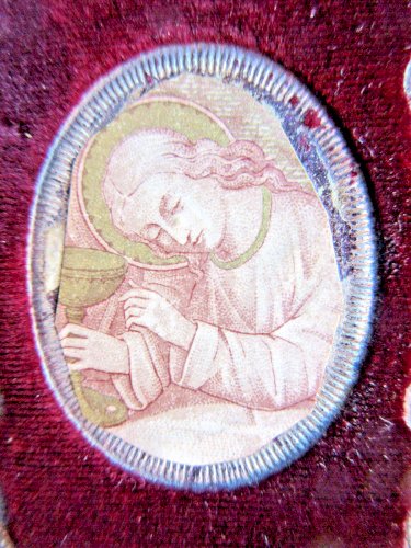 Missel paroissien Italien, Milano 1851, velours grenat, tranche dorée: PREGHIERE