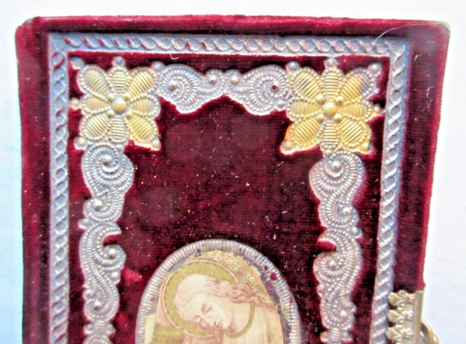 Missel paroissien Italien, Milano 1851, velours grenat, tranche dorée: PREGHIERE