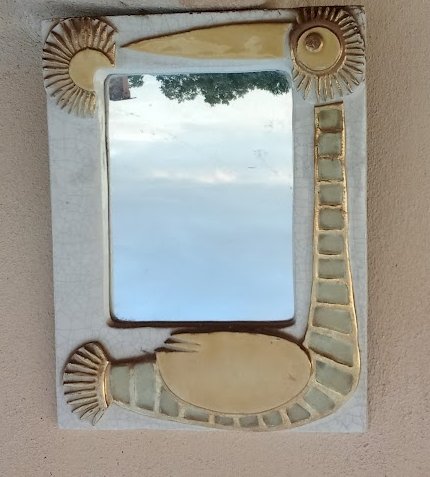 Mithé Espelt (1923-2020) Miroir modèle Pélican   