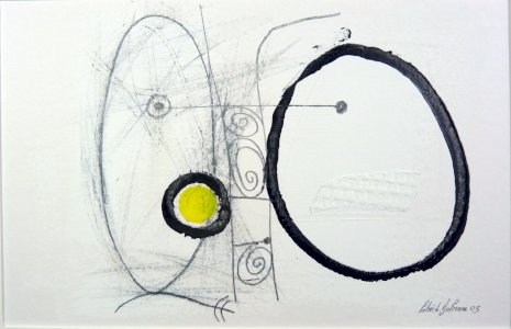 Mixte acrylique abstraite FACE A FACE signée Patrick Duperron 2003 certificat