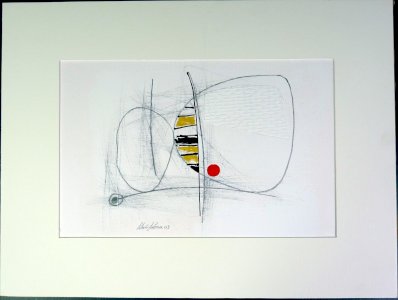 Mixte acrylique abstraite PLACEMENT signée Patrick Duperron 2003 certificat