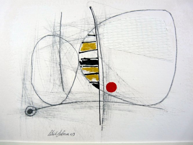 Mixte acrylique abstraite PLACEMENT signée Patrick Duperron 2003 certificat