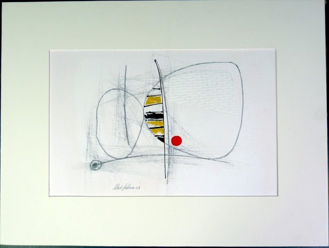 Mixte acrylique abstraite PLACEMENT signée Patrick Duperron 2003 certificat